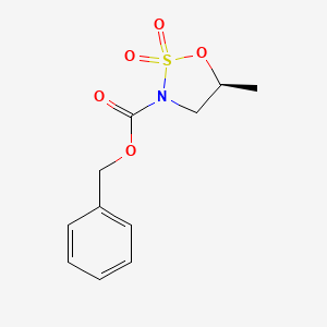 molecular formula C11H13NO5S B12286412 (S)-3-Cbz-5-methyl-1,2,3-oxathiazolidine 2,2-dioxide 