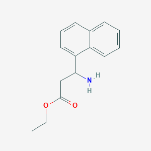 molecular formula C15H17NO2 B12286428 Ethyl 3-amino-3-(naphthalen-1-yl)propanoate 