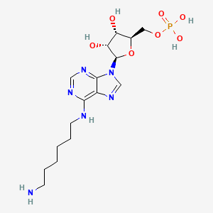 molecular formula C16H27N6O7P B1228643 N(6)-Aminohexyladenosine monophosphate CAS No. 38198-98-0
