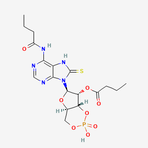 molecular formula C18H24N5O8PS B1228647 N(6)-2'-O-Dibutyryl-8-thiocyclic amp CAS No. 34409-10-4
