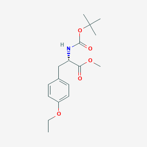 molecular formula C17H25NO5 B12286481 N-[(1,1-Dimethylethoxy)carbonyl]-O-ethyl-L-tyrosine methyl ester 