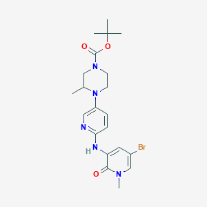 molecular formula C21H28BrN5O3 B12286502 (S)-3-[[5-(4-Boc-2-methyl-1-piperazinyl)-2-pyridyl]amino]-5-bromo-1-methylpyridin-2(1H)-one 