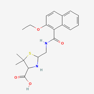 molecular formula C20H24N2O4S B12286541 (4S)-2-((2-Ethoxy-1-naphthamido)methyl)-5,5-dimethylthiazolidine-4-carboxylicAcid 