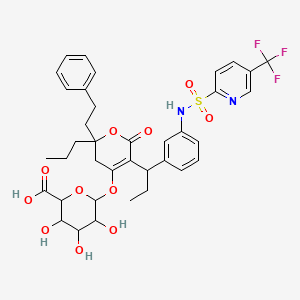 molecular formula C37H41F3N2O11S B12286544 Tipranavirbeta-D-Glucuronide 