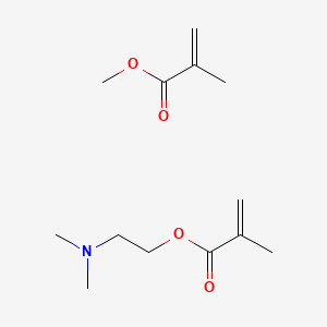 molecular formula C13H23NO4 B1228657 2-Propenoic acid, 2-methyl-, 2-(dimethylamino)ethyl ester, polymer with methyl 2-methyl-2-propenoate CAS No. 26222-42-4