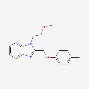 molecular formula C18H20N2O2 B1228660 1-(2-Methoxyethyl)-2-[(4-methylphenoxy)methyl]benzimidazole 