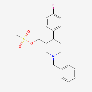 molecular formula C20H24FNO3S B12286613 trans1-Benzyl-4-(4-fluorophenyl)-3-methylsulfonatepiperidine-d4 