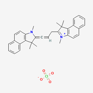 molecular formula C33H33ClN2O4 B12286617 1,1,3-Trimethyl-2-[3-(1,1,3-trimethyl-1,3-dihydro-2H-benzo[e]indol-2-ylidene)prop-2-en-1-yl]-1H-benzo[e]indol-3-ium perchlorate CAS No. 74276-27-0