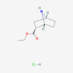 molecular formula C9H16ClNO2 B12286624 ethyl (1R,2R,4S)-7-azabicyclo[2.2.1]heptane-2-carboxylate;hydrochloride 