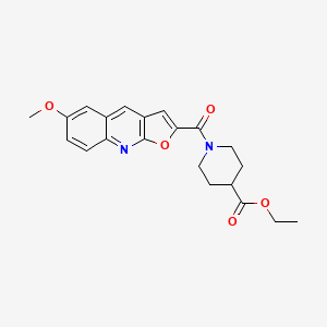 1-[(6-Methoxy-2-furo[2,3-b]quinolinyl)-oxomethyl]-4-piperidinecarboxylic acid ethyl ester