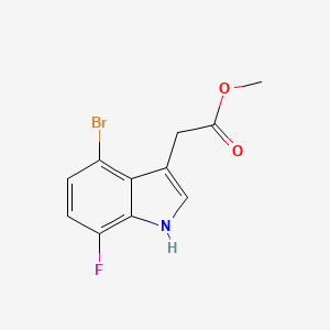 molecular formula C11H9BrFNO2 B12286633 Methyl 4-Bromo-7-fluoroindole-3-acetate 