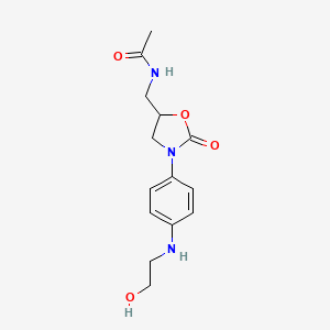 N-[[(5S)-3-[4-[(2-Hydroxyethyl)amino]phenyl]-2-oxo-5-oxazolidinyl]methyl]acetamide (Linezolid Impurity)