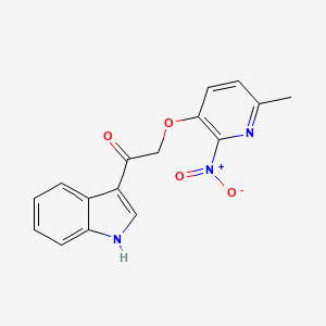 molecular formula C16H13N3O4 B1228672 1-(1H-indol-3-yl)-2-[(6-methyl-2-nitro-3-pyridinyl)oxy]ethanone 