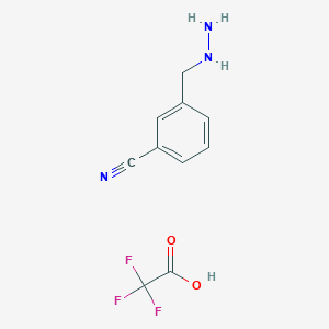 3-(Hydrazinylmethyl)benzonitrile 2,2,2-trifluoroacetate