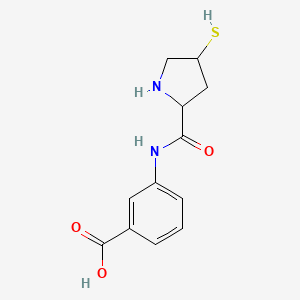 3-[(4-Sulfanylpyrrolidine-2-carbonyl)amino]benzoic acid