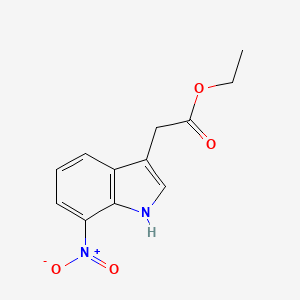 molecular formula C12H12N2O4 B12286783 Ethyl 7-Nitroindole-3-acetate 