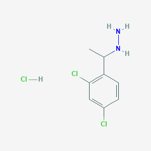 1-(2,4-Dichlorophenyl)ethylhydrazine;hydrochloride