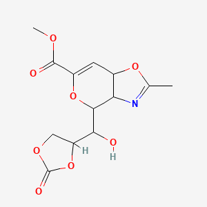 methyl 4-[hydroxy-(2-oxo-1,3-dioxolan-4-yl)methyl]-2-methyl-4,7a-dihydro-3aH-pyrano[3,4-d][1,3]oxazole-6-carboxylate