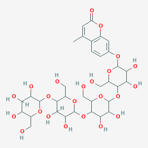 7-[5-[5-[3,4-Dihydroxy-6-(hydroxymethyl)-5-[3,4,5-trihydroxy-6-(hydroxymethyl)oxan-2-yl]oxyoxan-2-yl]oxy-3,4-dihydroxy-6-(hydroxymethyl)oxan-2-yl]oxy-3,4-dihydroxy-6-(hydroxymethyl)oxan-2-yl]oxy-4-methylchromen-2-one