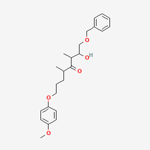 2-Hydroxy-8-(4-methoxyphenoxy)-3,5-dimethyl-1-phenylmethoxyoctan-4-one