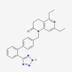 molecular formula C26H26N6O B1228687 5,7-二乙基-1-[[4-[2-(2H-四唑-5-基)苯基]苯基]甲基]-3,4-二氢-1,6-萘啶-2-酮 