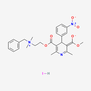 N-[2-[[[1,4-Dihydro-5-(methoxycarbonyl)-2,6-dimethyl-4-(3-nitrophenyl)-3-pyridinyl]carbonyl]oxy]ethyl]-N,N-dimethylbenzenemethanaminium Iodide