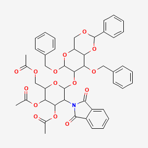 2-O-(2-Deoxy-2-N-phthalimido-3,4,6-tri-O-acetyl--D-glucopyranosyl)-3-O-benzyl-4,6-O-benzylidene-D-mannose