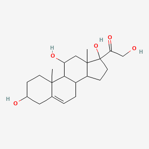 molecular formula C21H32O5 B12286914 2-Hydroxy-1-(3,11,17-trihydroxy-10,13-dimethyl-1,2,3,4,7,8,9,11,12,14,15,16-dodecahydrocyclopenta[a]phenanthren-17-yl)ethanone 