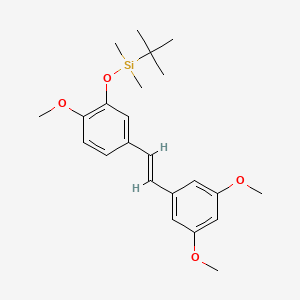 tert-butyl-[5-[(E)-2-(3,5-dimethoxyphenyl)ethenyl]-2-methoxyphenoxy]-dimethylsilane