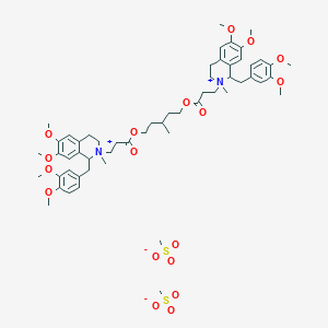 2,2'-(((3-Methylpentane-1,5-diyl)bis(oxy))bis(3-oxopropane-3,1-diyl))bis(1-(3,4-dimethoxybenzyl)-6,7-dimethoxy-2-methyl-1,2,3,4-tetrahydroisoquinolin-2-ium) Dimesylate; Atracurium EP Impurity I