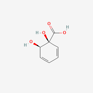 molecular formula C7H8O4 B1228696 (1S,6R)-1,6-dihydroxycyclohexa-2,4-dienecarboxylic acid CAS No. 32359-20-9