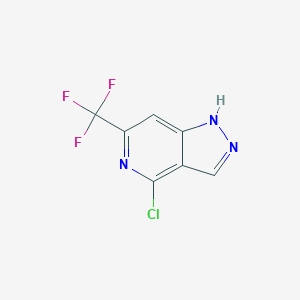 molecular formula C7H3ClF3N3 B12286970 4-chloro-6-(trifluoromethyl)-1H-pyrazolo[4,3-c]pyridine 