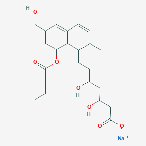 Sodium;7-[8-(2,2-dimethylbutanoyloxy)-6-(hydroxymethyl)-2-methyl-1,2,6,7,8,8a-hexahydronaphthalen-1-yl]-3,5-dihydroxyheptanoate