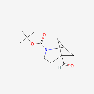 molecular formula C12H19NO3 B12287019 Tert-butyl 5-formyl-2-azabicyclo[3.1.1]heptane-2-carboxylate 