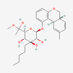 (2S,3R,4S,5R,6S)-2-[[(6aR,10aR)-9-methyl-6a,10a-dihydro-6H-benzo[c]chromen-1-yl]oxy]-6-(1-hydroxy-1-methoxyethyl)-4-pentyloxane-3,4,5-triol