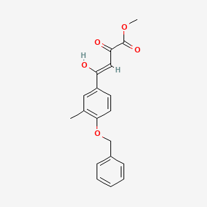 molecular formula C19H18O5 B12287031 methyl (Z)-4-(4-(benzyloxy)-3-methylphenyl)-2-hydroxy-4-oxobut-2-enoate 