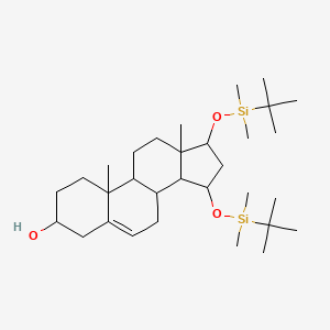 molecular formula C31H58O3Si2 B12287034 15,17-bis[[tert-butyl(dimethyl)silyl]oxy]-10,13-dimethyl-2,3,4,7,8,9,11,12,14,15,16,17-dodecahydro-1H-cyclopenta[a]phenanthren-3-ol 