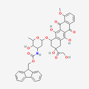 9H-fluoren-9-ylmethyl N-[3-hydroxy-2-methyl-6-[[3,5,12-trihydroxy-3-(2-hydroxyacetyl)-10-methoxy-6,11-dioxo-2,4-dihydro-1H-tetracen-1-yl]oxy]oxan-4-yl]carbamate