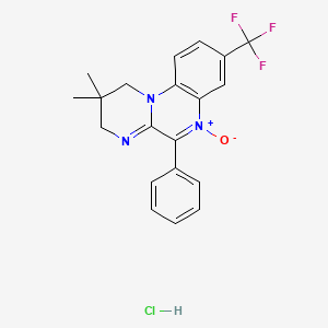 2,3-Dihydro-2,2-dimethyl-5-phenyl-8-(trifluoromethyl)-1H-pyrimido(1,2-a)quinoxaline 6-oxide, monohydrochloride
