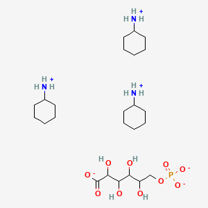 molecular formula C24H52N3O10P B12287113 Cyclohexylazanium;2,3,4,5-tetrahydroxy-6-phosphonatooxyhexanoate 