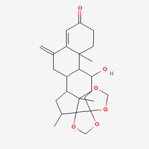 molecular formula C25H34O6 B12287149 11beta-Hydroxy-16alpha-methyl-6-methylene-17,20 