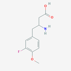 molecular formula C11H14FNO3 B12287160 3-Amino-4-(3-fluoro-4-methoxyphenyl)butyric Acid 