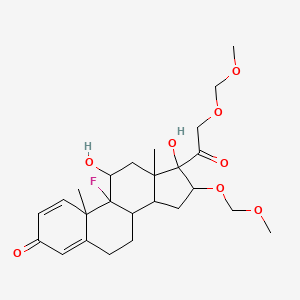 9-Fluoro-11,17-dihydroxy-16-(methoxymethoxy)-17-[2-(methoxymethoxy)acetyl]-10,13-dimethyl-6,7,8,11,12,14,15,16-octahydrocyclopenta[a]phenanthren-3-one