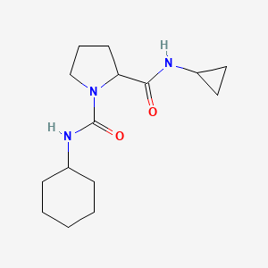 molecular formula C15H25N3O2 B1228719 N1-cyclohexyl-N2-cyclopropylpyrrolidine-1,2-dicarboxamide 