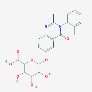 molecular formula C22H22N2O8 B12287199 Methaqualone 6-O-beta-D-glucuronide 