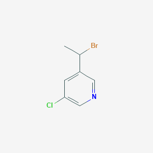 molecular formula C7H7BrClN B12287202 3-(1-Bromoethyl)-5-chloropyridine 