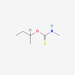 Carbamothioic acid, methyl-, O-(1-methylpropyl) ester