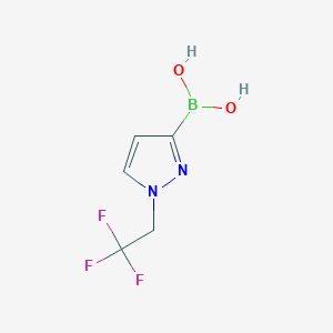 molecular formula C5H6BF3N2O2 B12287230 1-(2,2,2-Trifluoroethyl)pyrazole-3-boronic Acid 