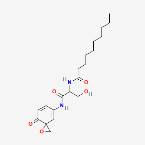 N-[3-hydroxy-1-oxo-1-[(4-oxo-1-oxaspiro[2.5]octa-5,7-dien-7-yl)amino]propan-2-yl]decanamide