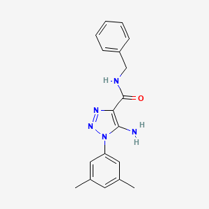 molecular formula C18H19N5O B1228729 5-amino-1-(3,5-dimethylphenyl)-N-(phenylmethyl)-4-triazolecarboxamide 